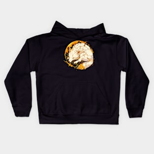 wolf kintsugi art Kids Hoodie